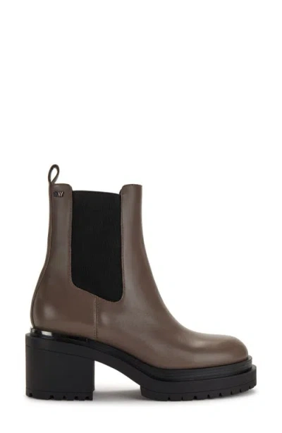 Dkny Patria Platform Chelsea Boot In Brown