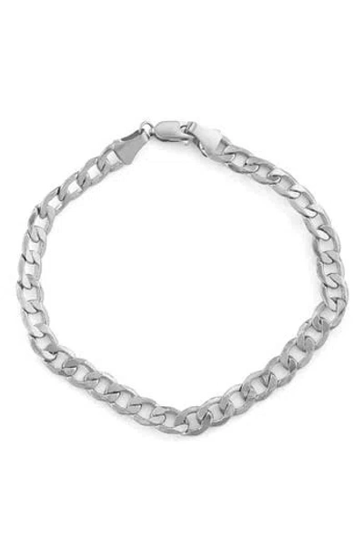 Fzn Curb Chain Bracelet In Silver