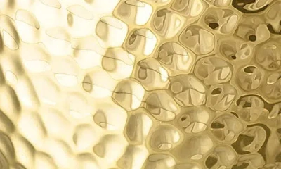 Fzn Hammered Cuff Bracelet In Gold