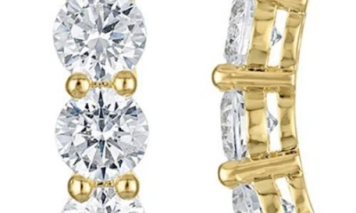 Fzn Round Cut Cubic Zirconia Hoop Earrings In Gold