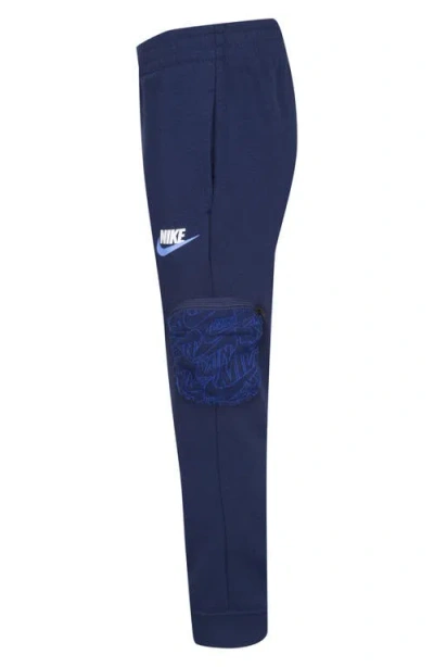 Nike Kids' Cotton Blend Joggers In Blue