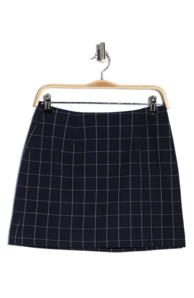 French Connection Windowpane Skirt In Multi