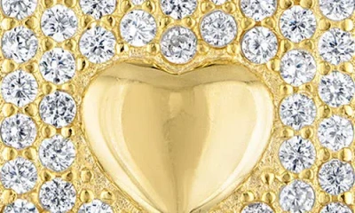 Fzn Kids' Cubic Zirconia Pavé Dog Tag Pendant Necklace In Yellow