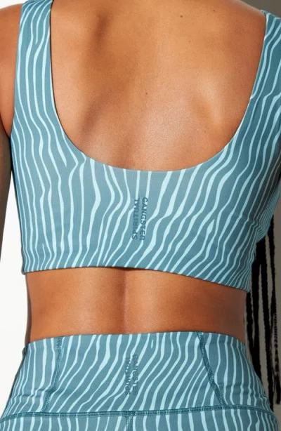 Spiritual Gangster Making Waves Delmar Sports Bra In Blue