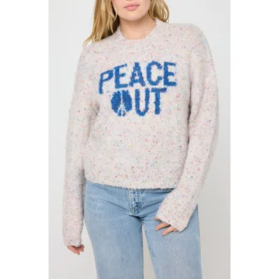 Spiritual Gangster Beatrice Peace Out Alpaca & Wool Blend Sweater In Pink