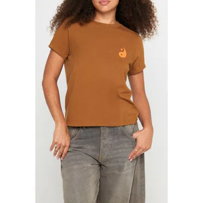 Spiritual Gangster Yin & Yang Lila Graphic T-shirt In Brown