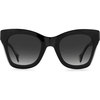 Carolina Herrera 50mm Cat Eye Sunglasses In Black