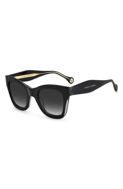 Carolina Herrera 50mm Cat Eye Sunglasses In Black