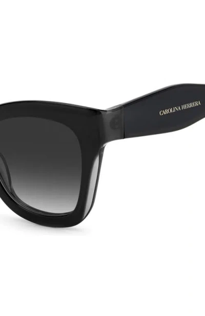 Carolina Herrera 50mm Cat Eye Sunglasses In Black