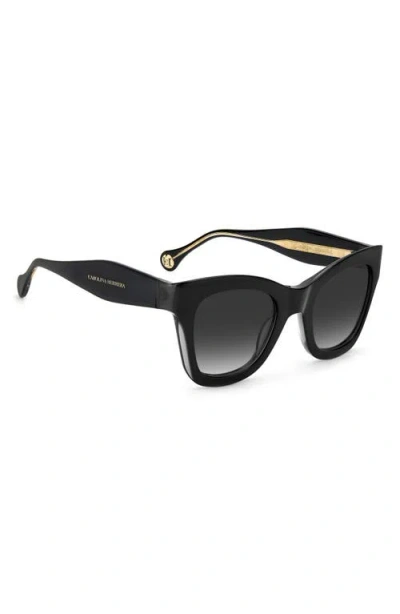 Carolina Herrera 50mm Cat Eye Sunglasses In Black