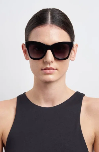 Carolina Herrera 50mm Cat Eye Sunglasses In Black