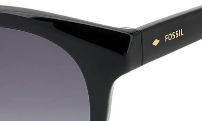 Fossil 53mm Gradient Round Sunglasses In Black