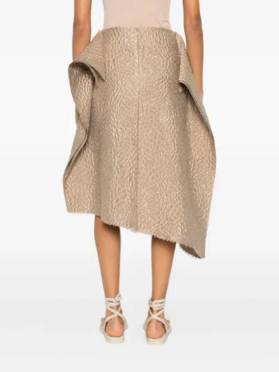Niccolò Pasqualetti Collage Asymmetric Midi Skirt In Neutral