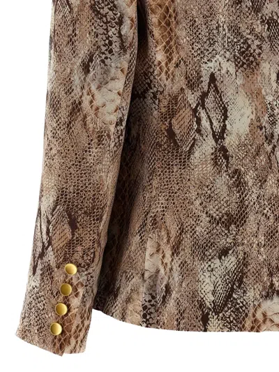 L'agence Colin Double-breasted Blazer In Brown