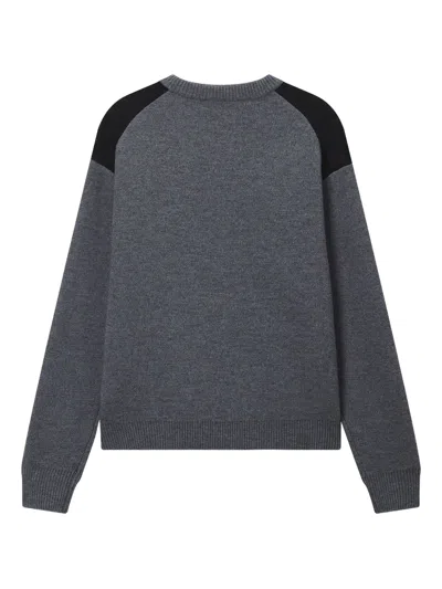 We11 Done Panelled Sweater In Gray