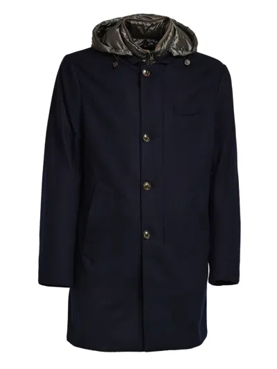 Montecore Hooded Padded Coat In Blue
