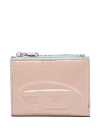 Diesel Embossed-logo Zip-fastening Wallet In Pink