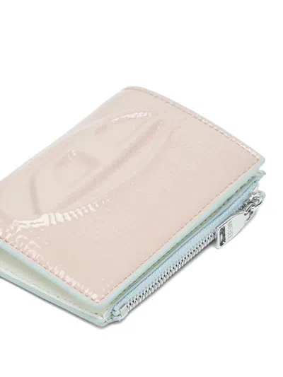 Diesel Embossed-logo Zip-fastening Wallet In Pink