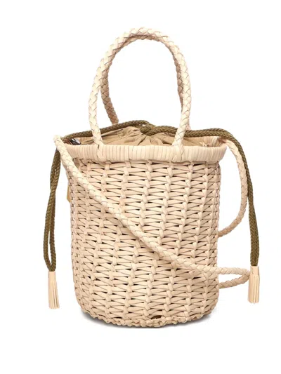 Dragon Diffusion Drawstring Shoulder Bag In Neutral