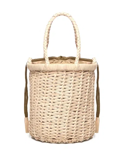 Dragon Diffusion Drawstring Shoulder Bag In Neutral