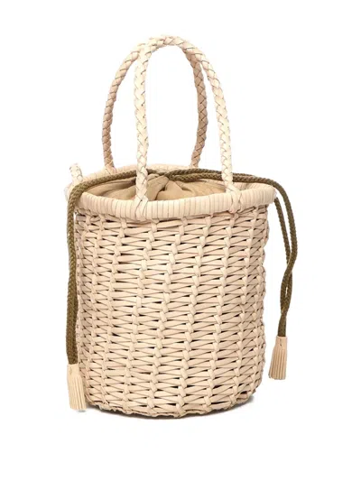 Dragon Diffusion Drawstring Shoulder Bag In Neutral