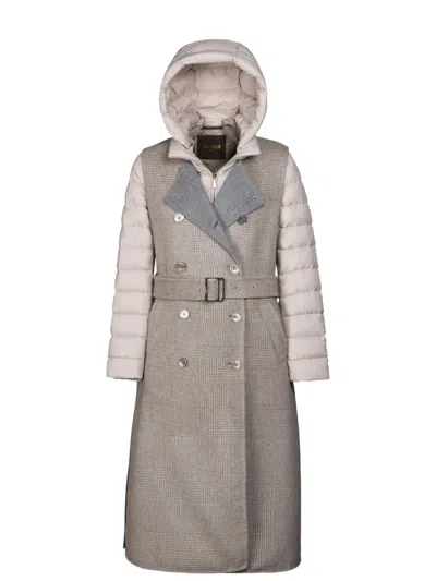 Moorer Harna-dga Hooded Check Jacket In Multi