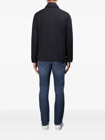 Moorer Torquato-tz Button Flap Pocket Jacket In Blue