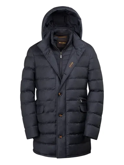 Moorer Calandri-ll Padded-design Jacket In Blue