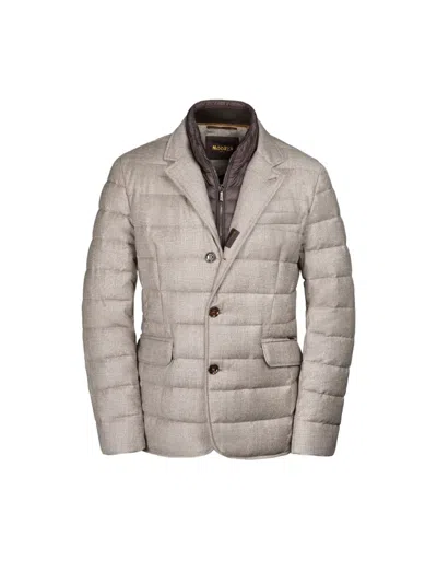 Moorer Nomos Padded Jacket In Brown