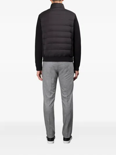 Moorer Lanzi-s3z Padded Zip Jacket In Black