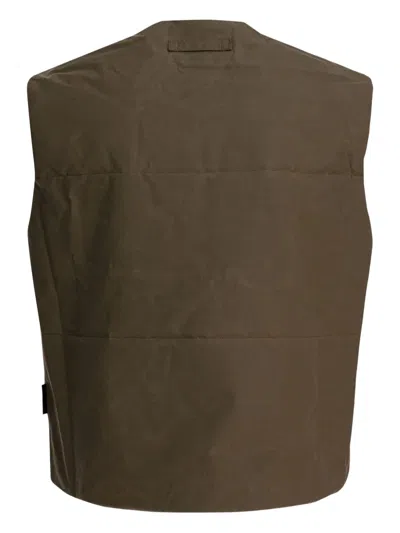 Gr10k Zip Colour-block Jacket In Brown