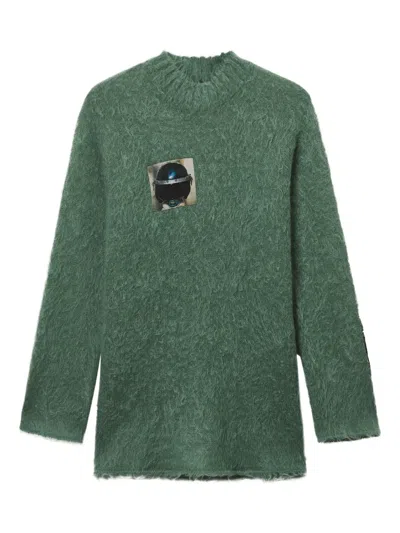 Undercover Jacquard Patch Knitwear In Green
