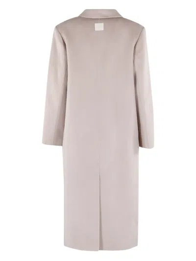 Isabelle Blanche Buttoned-up Long-sleeved Jacket In Gray