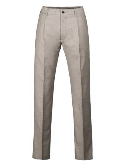 Moorer Anton-ff Pleated Trousers In Brown