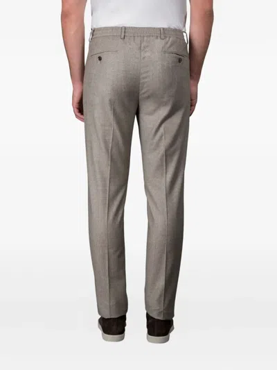 Moorer Anton-ff Pleated Trousers In Brown