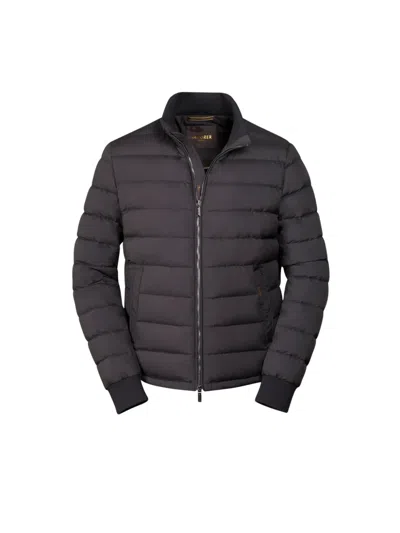 Moorer Branca-skt Quilted Zip Jacket In Black