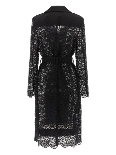 L'agence Amata Double-breasted Trench Coat In Burgundy