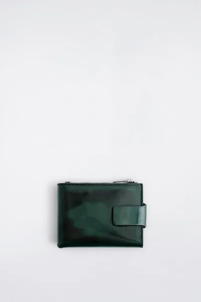Cos Leather Wallet In Green