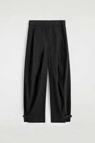 Cos Utility Barrel-leg Pants In Black