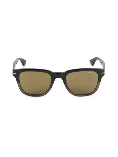 Montblanc Women's 51mm Solid Lens Square Sunglasses In Black