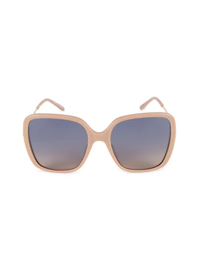 Chloé Women's 57mm Gradient Lens Square Metal Sunglasses In Brown