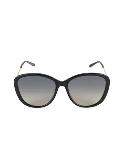 Chloé Women's 59mm Gradient Lens Square Metal Sunglasses In Black