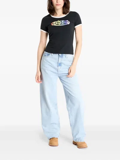 Adidas Originals X Jeremy Scott Graphic-print Slim-fit T-shirt In Black