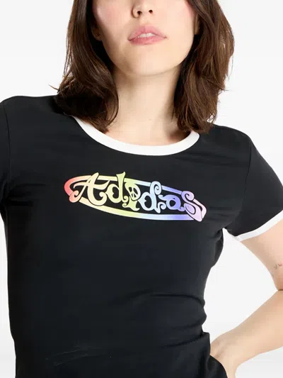 Adidas Originals X Jeremy Scott Graphic-print Slim-fit T-shirt In Black