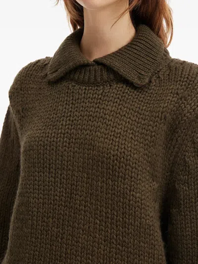 Our Legacy Button-collar Sweater In Brown