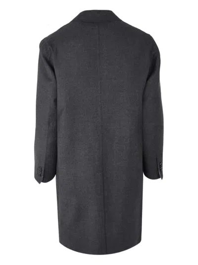 Boglioli Buttoned Overcoat In Gray