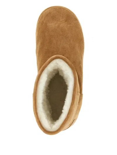 Balenciaga Suede Ankle Boots Round Toe In Brown