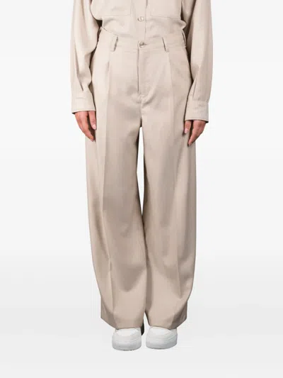 Moorer Tresa-ca7 Pocket Trousers In Neutral