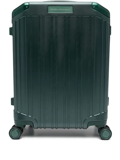 Piquadro Pqlm Spinner Ridged Wheeled Luggage In Green