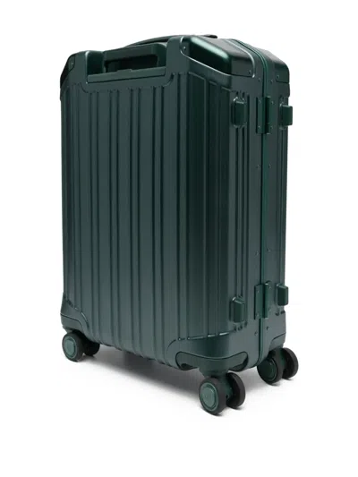 Piquadro Pqlm Spinner Ridged Wheeled Luggage In Green